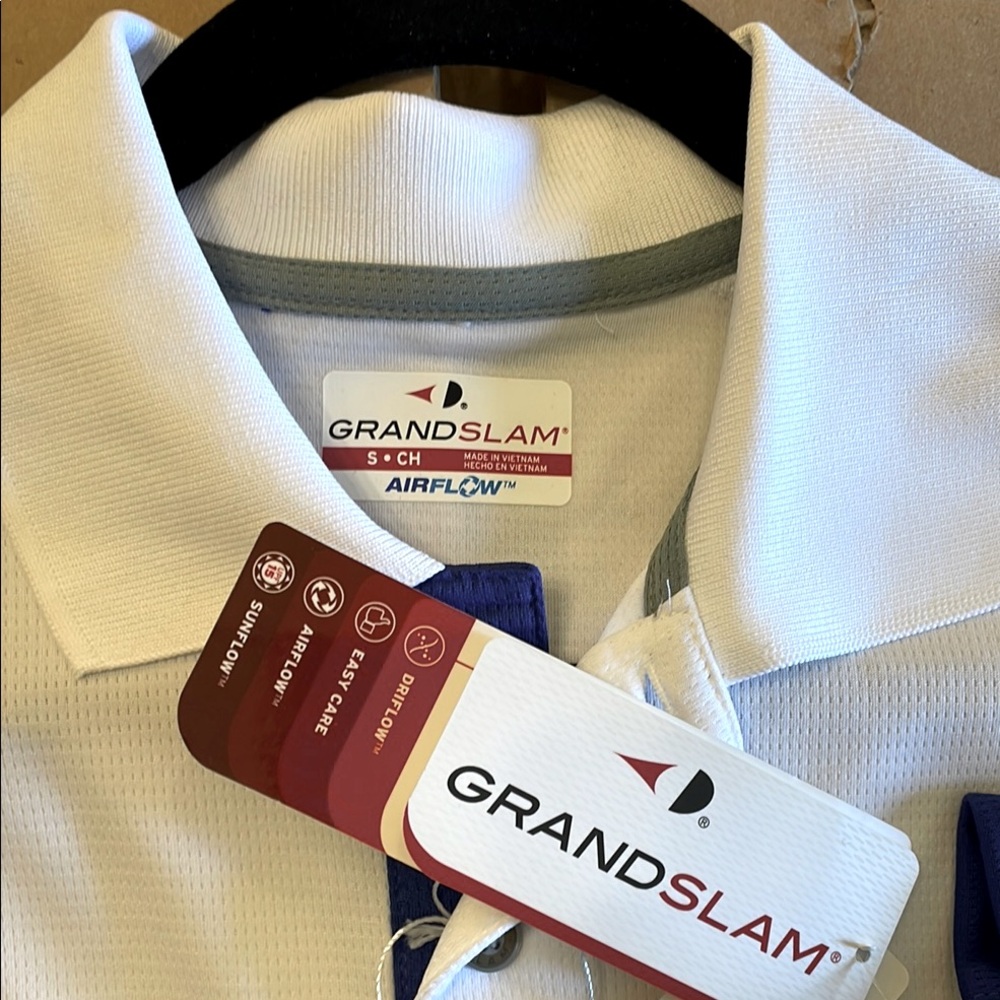Grand Slam Men's White Polo Shirt - P5